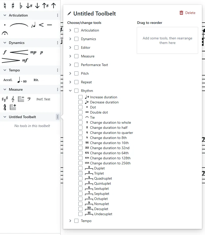 Tuplet tools